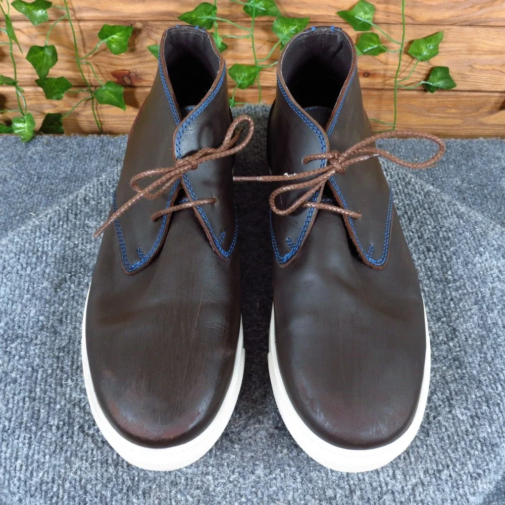 Robert Wayne‎ 44430 Mens Chukka Boots Size 11.5D Casual Brown Leather Sneakers